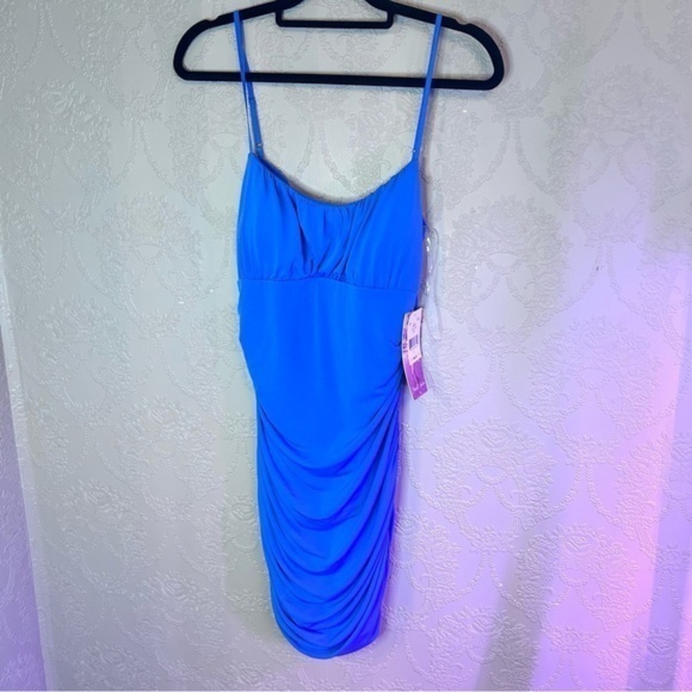 Elegant Blue Women's Dress Emerald Sundae Dry Goods periwinkle dress L new nwt